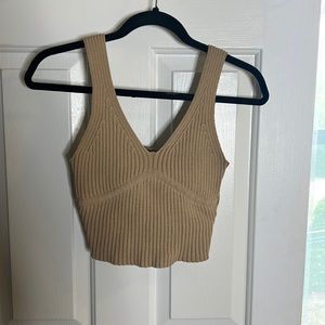 Tan crop top
